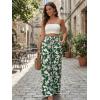 image:imageECOWISH Wide Leg Pants for Women Summer 2026 Palazzo Tropical Floral Casual High Waist Flared Trousers with PocketsBeige Floral