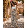 image:imageECOWISH Wide Leg Pants for Women Summer 2026 Palazzo Tropical Floral Casual High Waist Flared Trousers with PocketsMulticolor