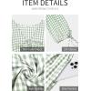 image:imageECOWISH Womens Summer Mini Dress 2026 Tie Front V Neck 34 Sleeve ALine Tiered Flowy Gingham Short Dresses with PocketGreen