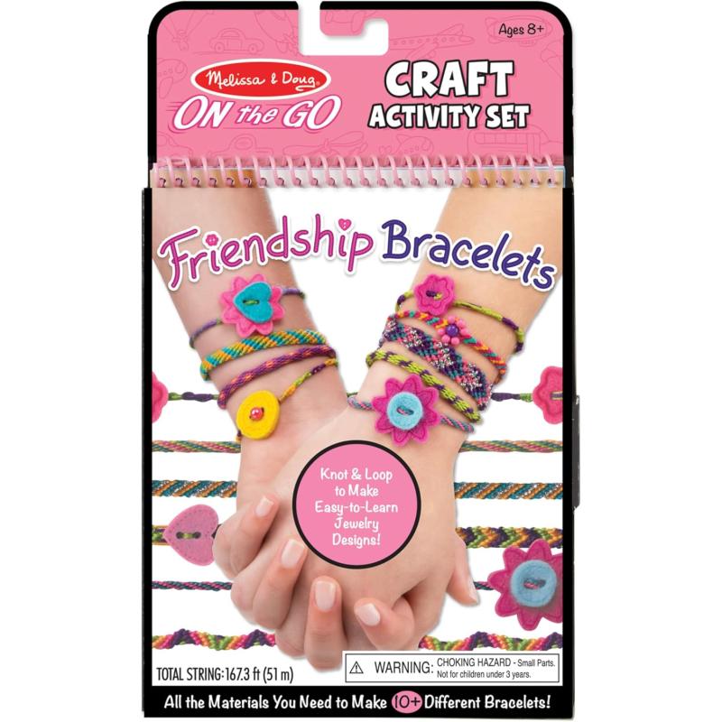 imageMelissa ampamp Doug On the Go Friendship Bracelet Craft Set Makes 10 Bracelets