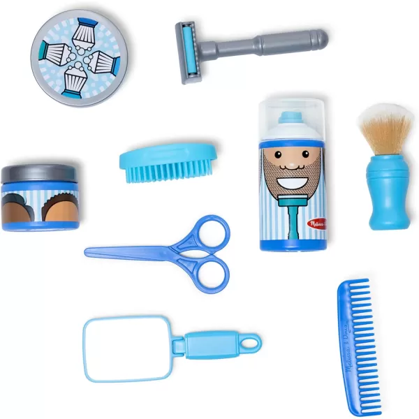 imageMelissa ampamp Doug Barber Shop Pretend Play Set Shaving Toy for Boys and Girls Ages 3 Wearable Beard and Shave Accessories for Role Play