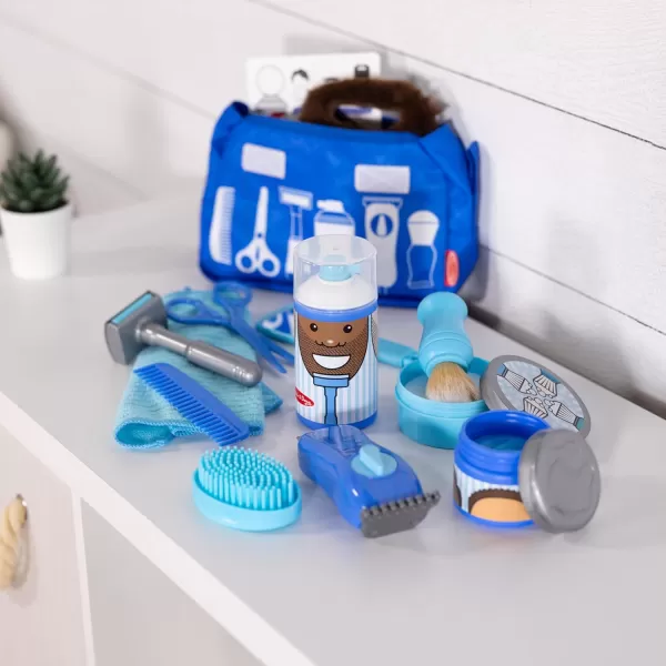 imageMelissa ampamp Doug Barber Shop Pretend Play Set Shaving Toy for Boys and Girls Ages 3 Wearable Beard and Shave Accessories for Role Play