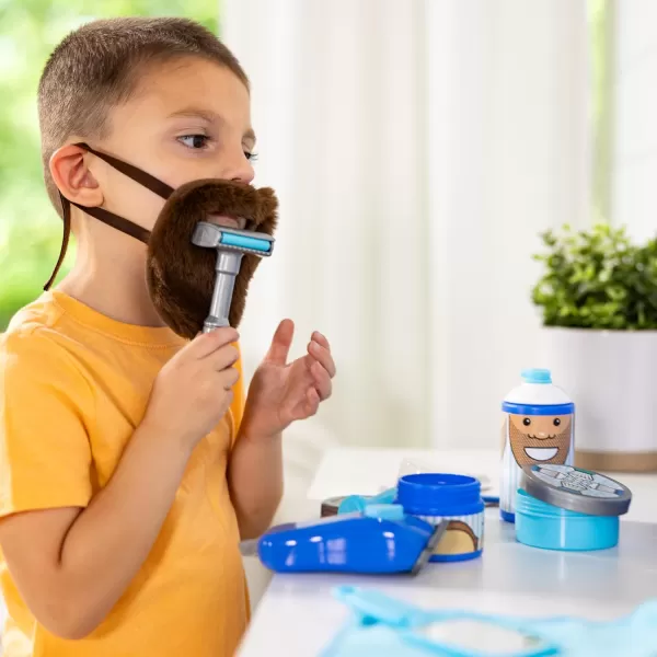 imageMelissa ampamp Doug Barber Shop Pretend Play Set Shaving Toy for Boys and Girls Ages 3 Wearable Beard and Shave Accessories for Role Play