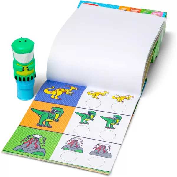 imageMelissa ampamp Doug Sticker Wow 24Page Activity Pad and Sticker Stamper 300 Stickers Arts and Crafts Fidget Toy Collectible Character  Dog Creative Play Travel Toy for Girls and Boys 3Dinosaur