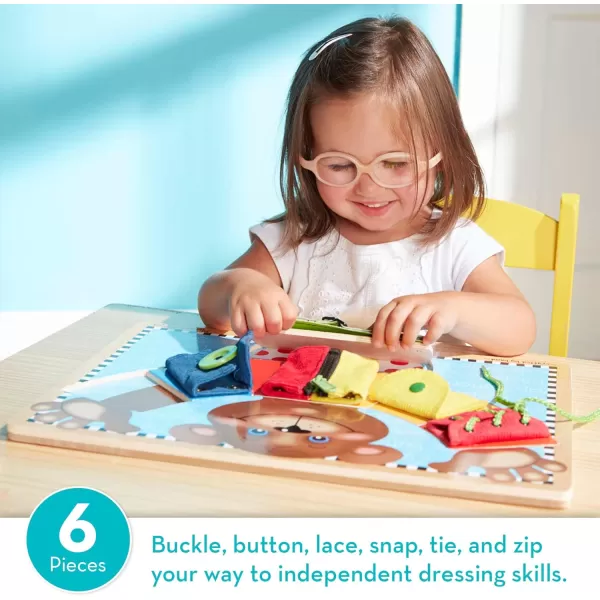 imageMelissa ampamp Doug Basic Skills Puzzle Board  Wooden Educational Toy  Learn To Button Busy Board Activity Board For Fine Motor Skills Developmental Toy For Toddlers Ages 31 EA Pack of 3