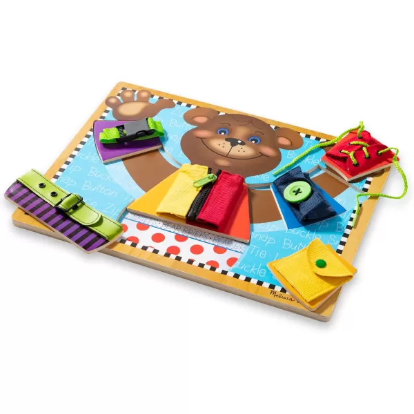 imageMelissa ampamp Doug Basic Skills Puzzle Board  Wooden Educational Toy  Learn To Button Busy Board Activity Board For Fine Motor Skills Developmental Toy For Toddlers Ages 31 EA Pack of 3