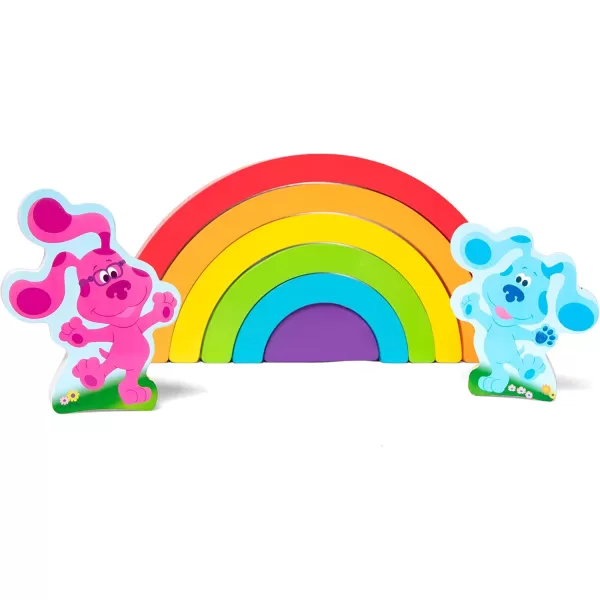 imageMelissa ampamp Doug Blues Clues ampamp You Wooden Rainbow Stacking Puzzle 9 Pieces
