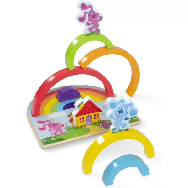 imageMelissa ampamp Doug Blues Clues ampamp You Wooden Rainbow Stacking Puzzle 9 Pieces