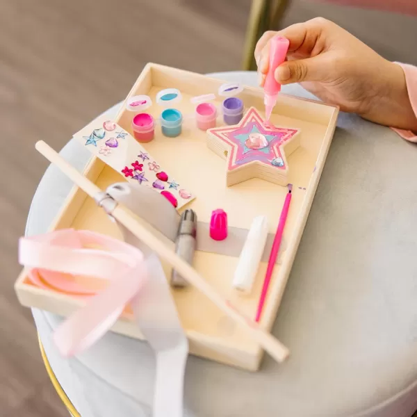 imageMelissa ampamp Doug Created By Me Paint ampamp Decorate Your Own Wooden Princess Wand Craft Kit Pink  Princess Crafts Great For Rainy Days Princess Toys For Kids Ages 4