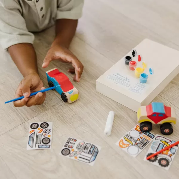 imageMelissa ampamp Doug Created by Me Race Car Wooden Craft Kit