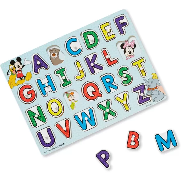 imageMelissa ampamp Doug Disney Wooden Peg Puzzles Set Letters Numbers and Shapes and Colors  Letters And Number Puzzles Disney Puzzles Wooden Puzzles For Toddlers And Kids Ages 3 Multicolor
