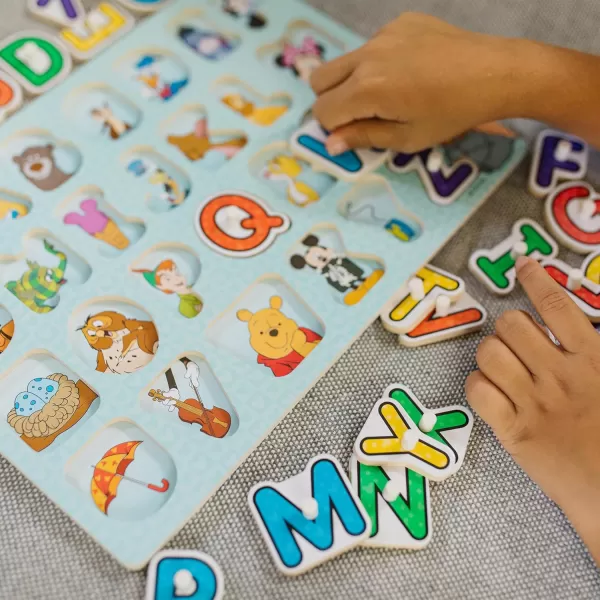 imageMelissa ampamp Doug Disney Wooden Peg Puzzles Set Letters Numbers and Shapes and Colors  Letters And Number Puzzles Disney Puzzles Wooden Puzzles For Toddlers And Kids Ages 3 Multicolor
