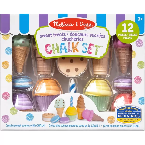 imageMelissa ampamp Doug Ice Cream ampamp Cake Chalk Set  Arts And Crafts For Kids Sidewalk Chalk For Kids Ages 3