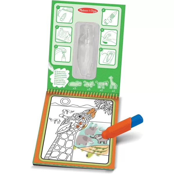 imageMelissa ampamp Doug On the Go Water Wow Reusable WaterReveal Activity Pad  Safari  FSC CertifiedSafari