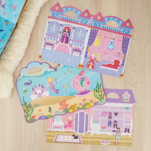 imageMelissa ampamp Doug Puffy Sticker Activity Books Set DressUp Princess Mermaid  208 Reusable Stickers  FSC CertifiedDressUp  Princess  Mermaid