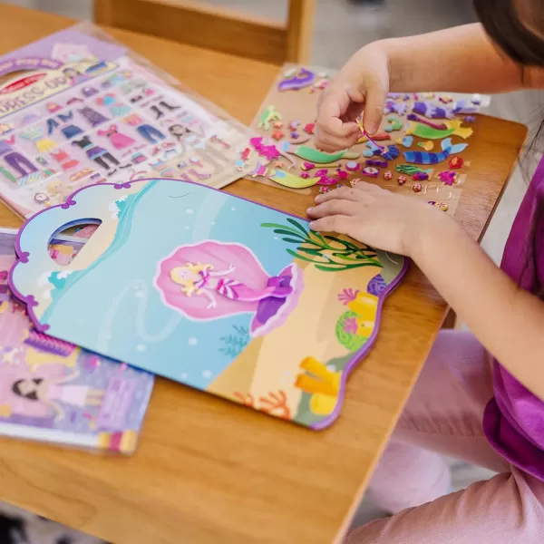 imageMelissa ampamp Doug Puffy Sticker Activity Books Set DressUp Princess Mermaid  208 Reusable Stickers  FSC CertifiedDressUp  Princess  Mermaid