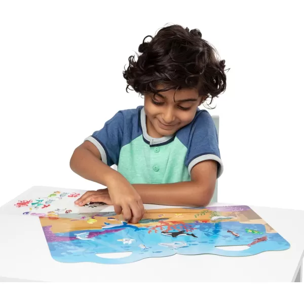 imageMelissa ampamp Doug Puffy Sticker Activity Books Set DressUp Princess Mermaid  208 Reusable Stickers  FSC CertifiedSafari  Dinosaur  Ocean