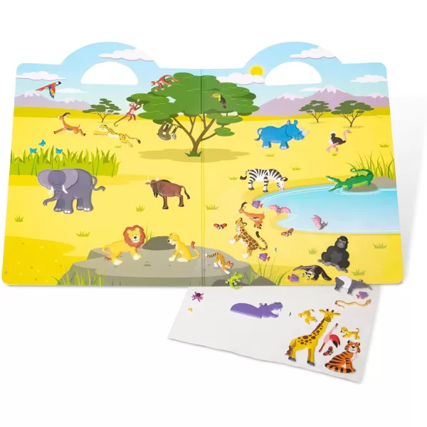 imageMelissa ampamp Doug Puffy Sticker Activity Books Set DressUp Princess Mermaid  208 Reusable Stickers  FSC CertifiedSafari  Pirate  Farm