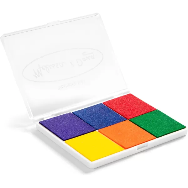 imageMelissa ampamp Doug Rainbow Stamp Pad For Rubber Stamps Arts And Crafts Supplies For Kids Ages 4 6 Washable Inks7 oz