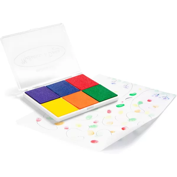 imageMelissa ampamp Doug Rainbow Stamp Pad For Rubber Stamps Arts And Crafts Supplies For Kids Ages 4 6 Washable Inks7 oz