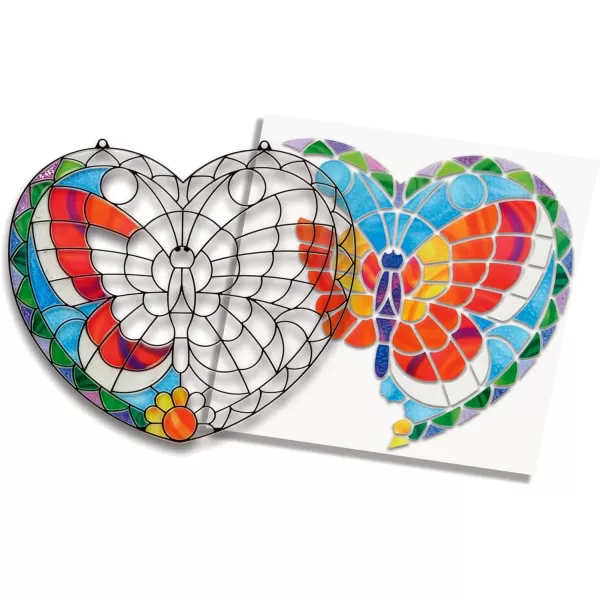 imageMelissa ampamp Doug Stained Glass Made Easy Activity Kit Butterfly  140 Stickers  Kids Sticker Stained Glass Craft Kit Sun Catchers For Kids Ages 5