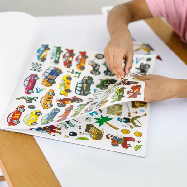 imageMelissa ampamp Doug Sticker Collection Book Dinosaurs Vehicles Space and More  500 Stickers  FSC CertifiedBlue