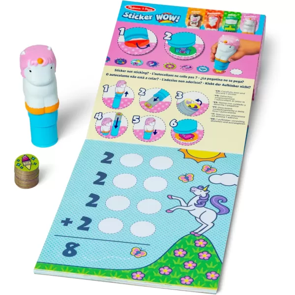 imageMelissa ampamp Doug Sticker Wow Cat Bundle 24Page Activity Pad Sticker Stamper 600 Stickers Arts and Crafts Fidget Toy Collectible CharacterUnicorn