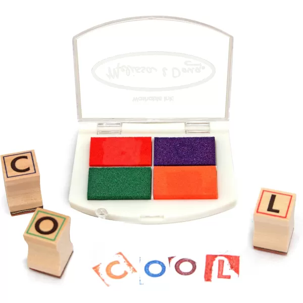 imageMelissa ampamp Doug Wooden Alphabet Stamp Set  56 Stamps With LowerCase and Capital Letters  Preschool Writing Toys ABC Stamps Kids Arts ampamp Crafts Letter Stamps For Kids Ages 4