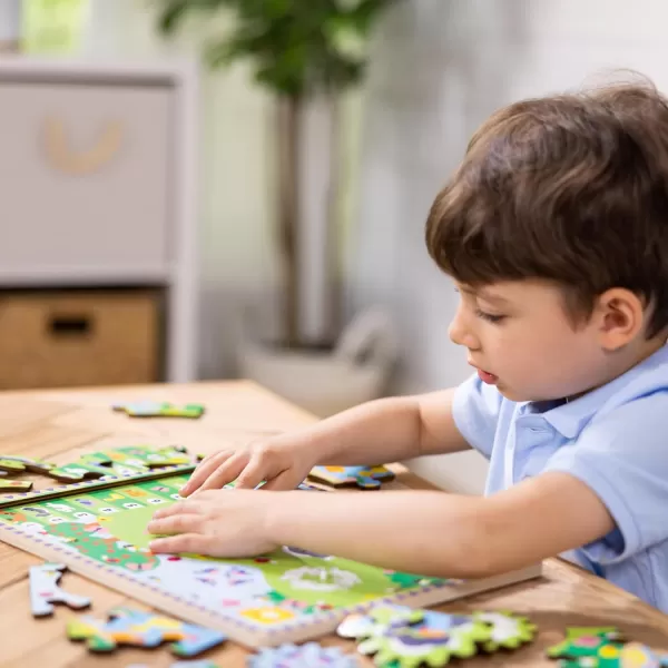 imageMelissa ampamp Doug Wooden Animal Chase Jigsaw Spinning Gear Puzzle  24 Pieces Wooden Puzzle for Toddlers and Preschoolers for Boys and Girls Ages 3