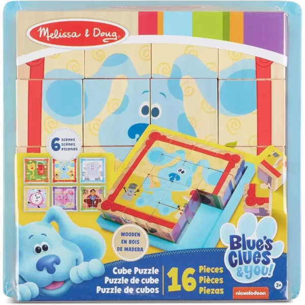 imageMelissa ampamp Doug Blues Clues ampamp You Wooden Cube Puzzle 16 Pieces