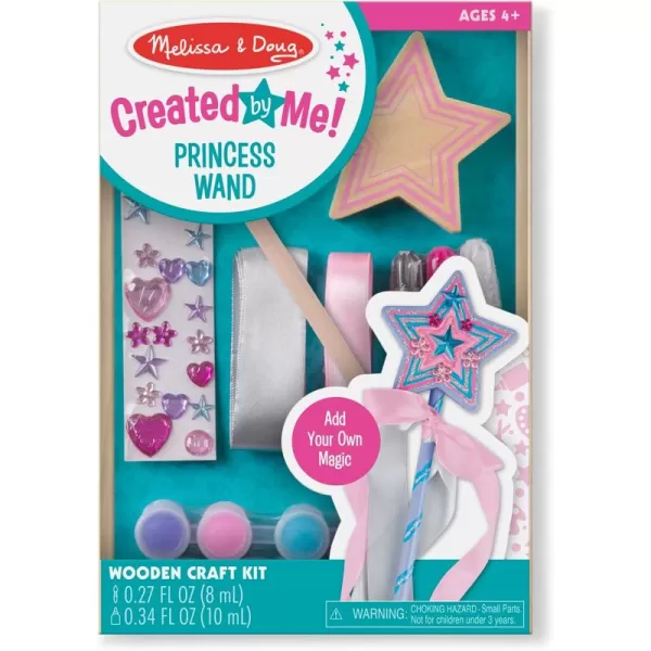 imageMelissa ampamp Doug Created By Me Paint ampamp Decorate Your Own Wooden Princess Wand Craft Kit Pink  Princess Crafts Great For Rainy Days Princess Toys For Kids Ages 4