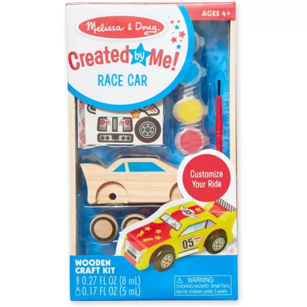 imageMelissa ampamp Doug Created by Me Race Car Wooden Craft Kit