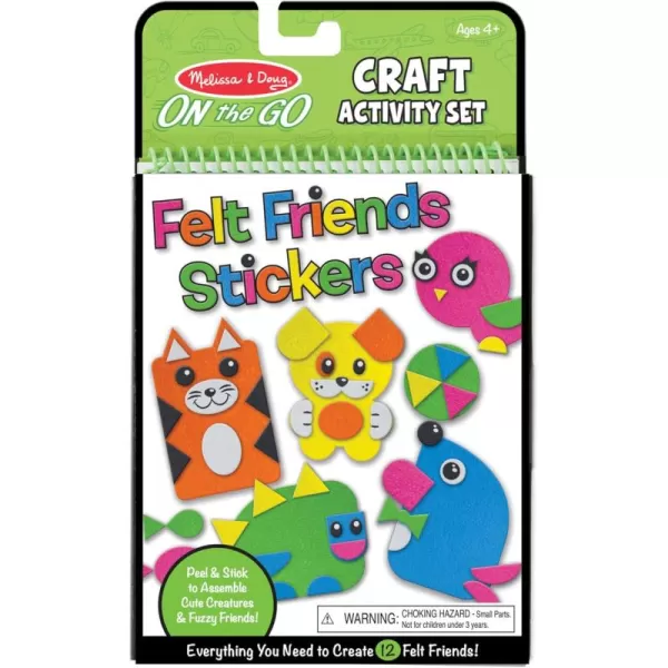 imageMelissa ampamp Doug On the Go Felt Friends Craft Activity Set With 188 Felt Stickers  FSC Certified