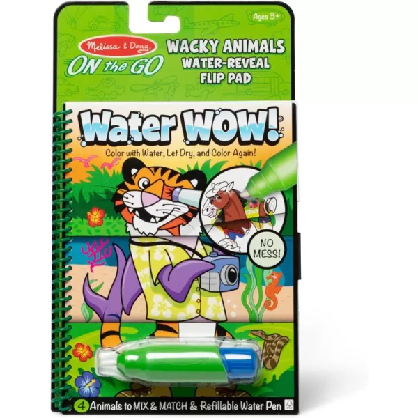 imageMelissa ampamp Doug On the Go Water Wow Reusable WaterReveal Activity Pad  Safari  FSC CertifiedWacky Animals