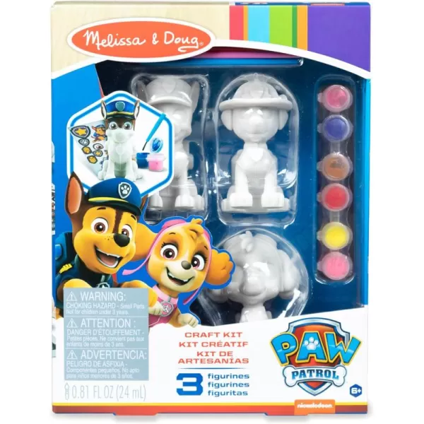 imageMelissa ampamp Doug PAW Patrol Craft Kit  3 Decorate Your Own Pup Figurines  Painting Kit Toy Figures Arts And Crafts Activity For Kids Ages 6