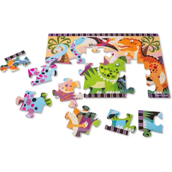 imageMelissa ampamp Doug Safari Social Jumbo Jigsaw Floor Puzzle 24 pcs 2 x 3 feet  FSC CertifiedDinosaur Dawn