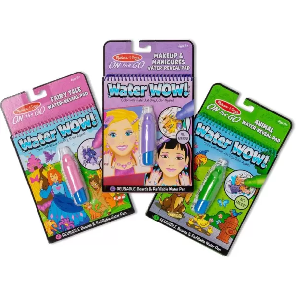 imageMelissa ampamp Doug Water Wow 4 Pack Pets Colors Fairy Tale and Makeup  FSC CertifiedBundle Makeup  Fairy Tales  Animals