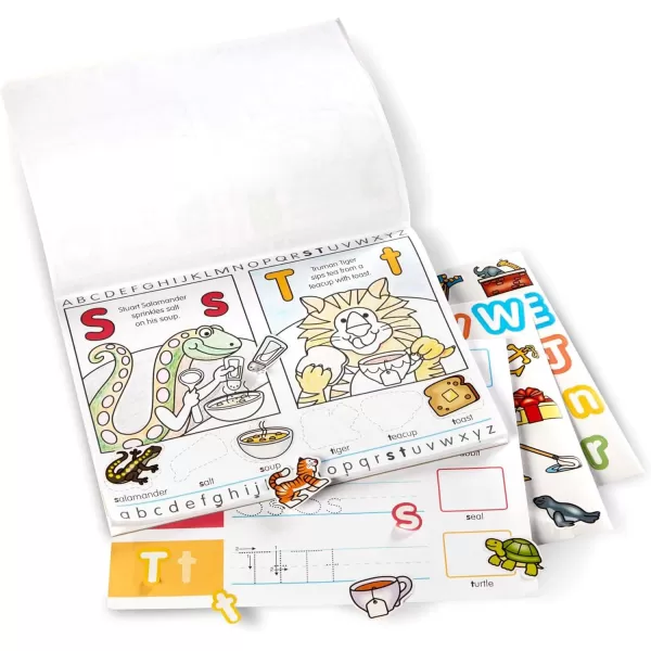 imageMelissa ampamp Doug Alphabet Activity Sticker Pad for Coloring Letters 250 Stickers  FSC Certified1405 x 1105 x 02