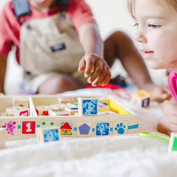 imageMelissa ampamp Doug Blues Clues ampamp You Wooden Lacing Beads  25 Beads 4 Cords  FSC Certified