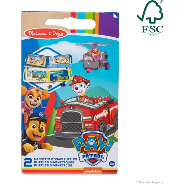 imageMelissa ampamp Doug PAW Patrol TakeAlong Magnetic Jigsaw Puzzles 2 15Piece Puzzles  FSC CertifiedJigsaw Puzzles