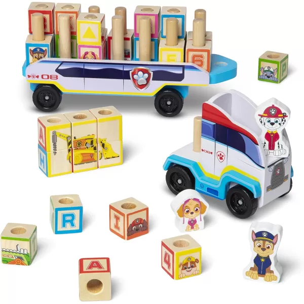 imageMelissa ampamp Doug PAW Patrol Wooden ABC Block Truck 33 Pieces  Sort And Stack Toys Alphabet Blocks For Toddlers Vehicle Toys For Kids Ages 3 3493 cm x 1778 cm x 1003 cmABC Alphabet Truck