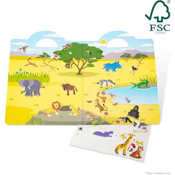 imageMelissa ampamp Doug Puffy Sticker Play Set Safari  42 Reusable Stickers  FSC Certified