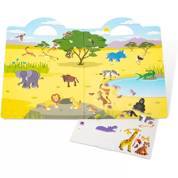 imageMelissa ampamp Doug Puffy Sticker Play Set Safari  42 Reusable Stickers  FSC Certified