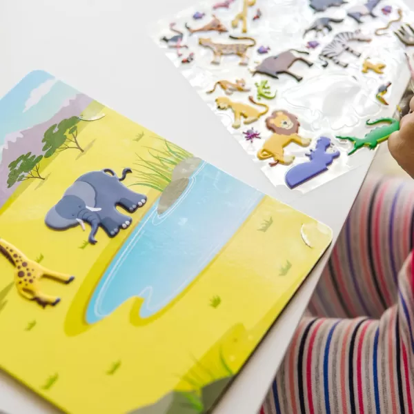 imageMelissa ampamp Doug Puffy Sticker Play Set Safari  42 Reusable Stickers  FSC Certified