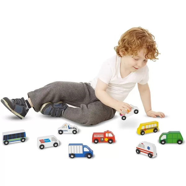 imageMelissa ampamp Doug Town Vehicles Set in Wooden Tray 9 pcsMultilingual