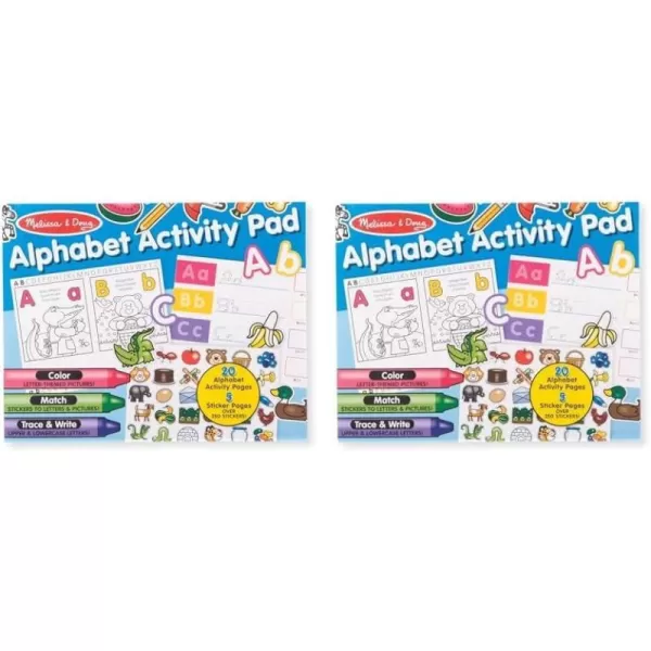 imageMelissa ampamp Doug Alphabet Activity Sticker Pad for Coloring Letters 250 Stickers  FSC Certified1405 x 1105 x 02 Pack of 2