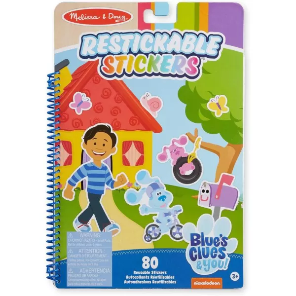 imageMelissa ampamp Doug Blues Clues ampamp You Restickable Stickers Pad  Places Blue LovesOne Size