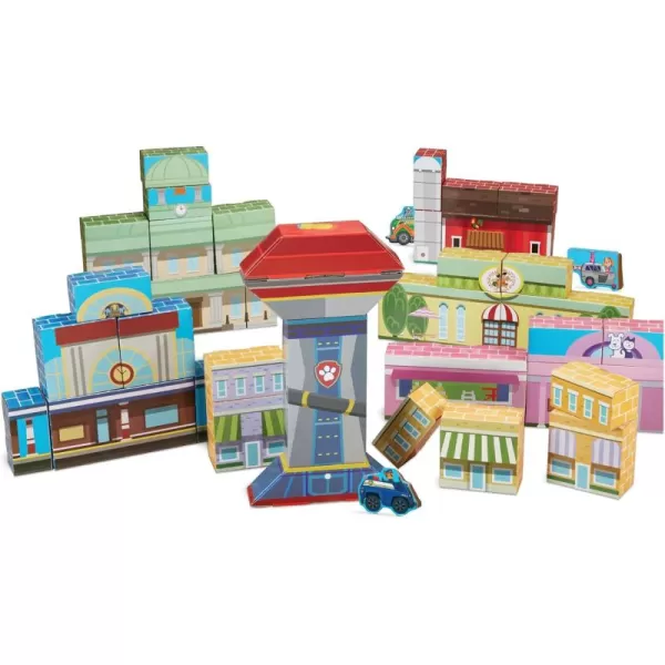 imageMelissa ampamp Doug PAW Patrol Jumbo Cardboard Blocks 41 Pieces PAW Patrol Houses Stackable Blocks for Ages 2