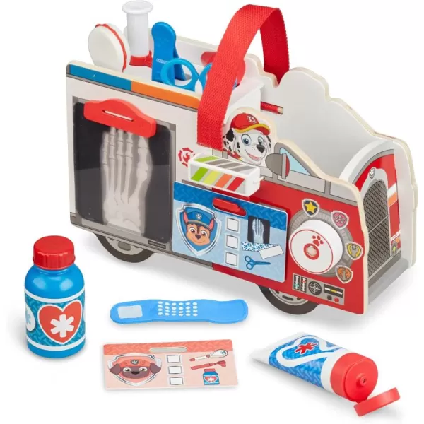 imageMelissa ampamp Doug PAW Patrol Marshalls Wooden Rescue EMT Caddy 14 Pieces  PAW Patrol TakeAlong Pretend Play First Responder Rescue Kit PAW Patrol Toddler Toy For Girls And Boys Ages 3