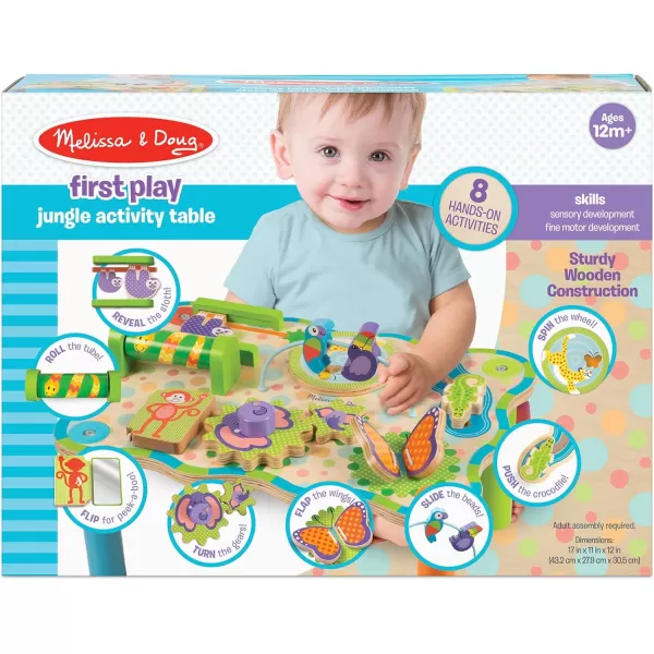 imageMelissa ampamp Doug First Play Childrens Jungle Wooden Activity Table for Toddlers